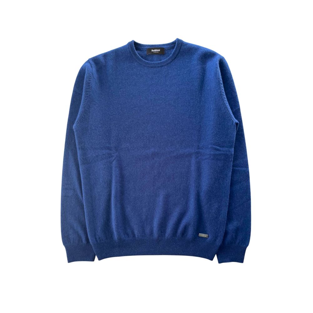 Baldinini Trend Blue Cashmere Men Sweater