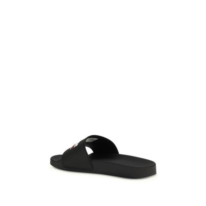 Balenciaga Black Rubber Slippers