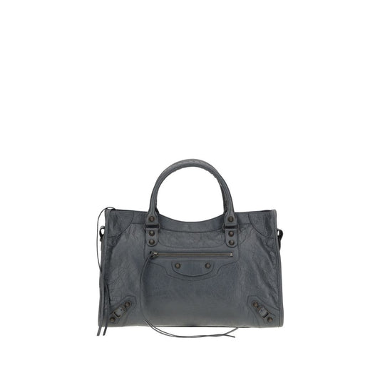 Balenciaga Gray Calf Leather Bos Taurus Shoulder Bag