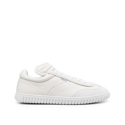 Bally White Calfskin Low Top Sneakers