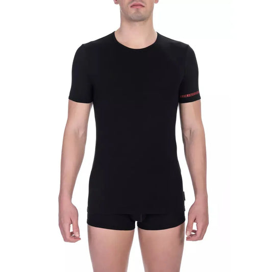 Bikkembergs Black Cotton Men T-Shirt