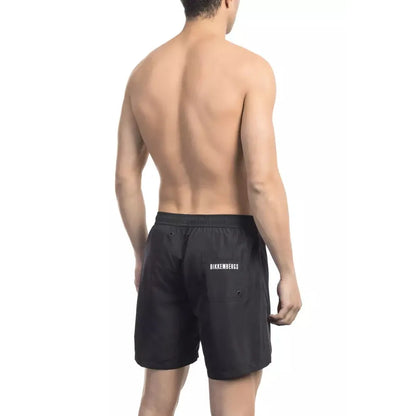 Bikkembergs Black Polyester Men Swim Short