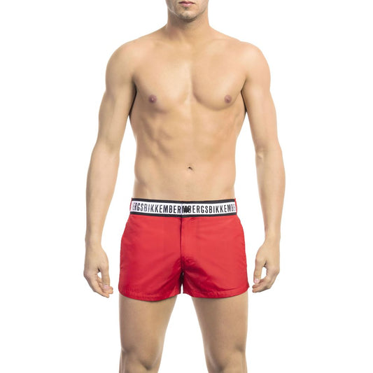 Bikkembergs Red Polyamide Men's Swim Short