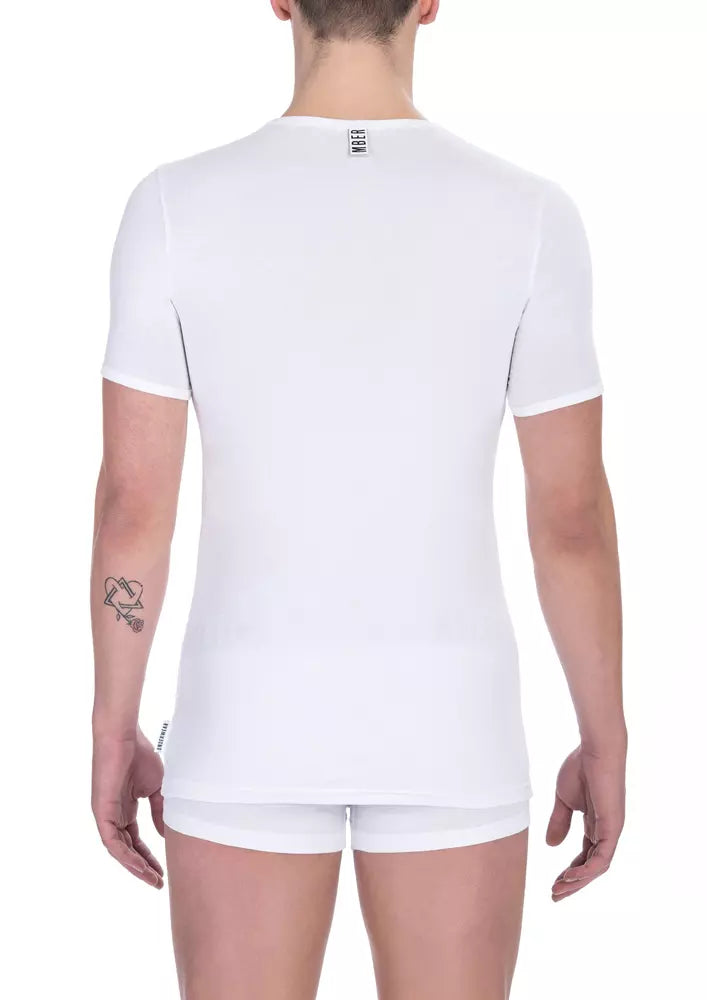Bikkembergs White Cotton Men T-Shirt Twin Pack