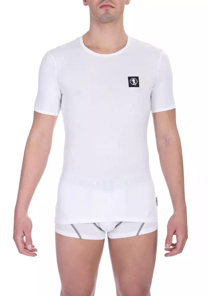 Bikkembergs White Cotton Men T-Shirt Twin Pack