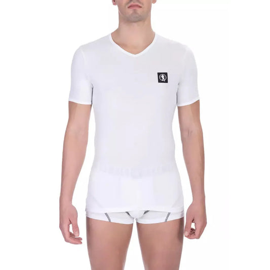 Bikkembergs White Cotton Men T-Shirt