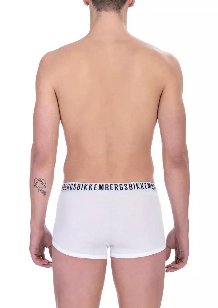 Bikkembergs White Cotton Men's Trunk Underwear Pack