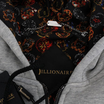 Billionaire Italian Couture Gray Cotton Hooded Sweatsuit
