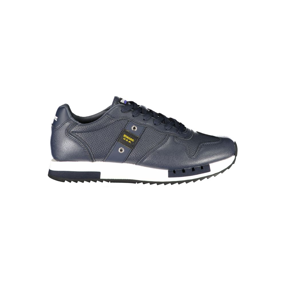 Blauer Blue Leather Men Sneakers