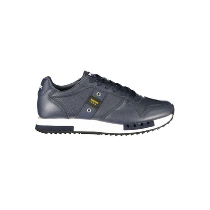 Blauer Blue Leather Men Sneakers