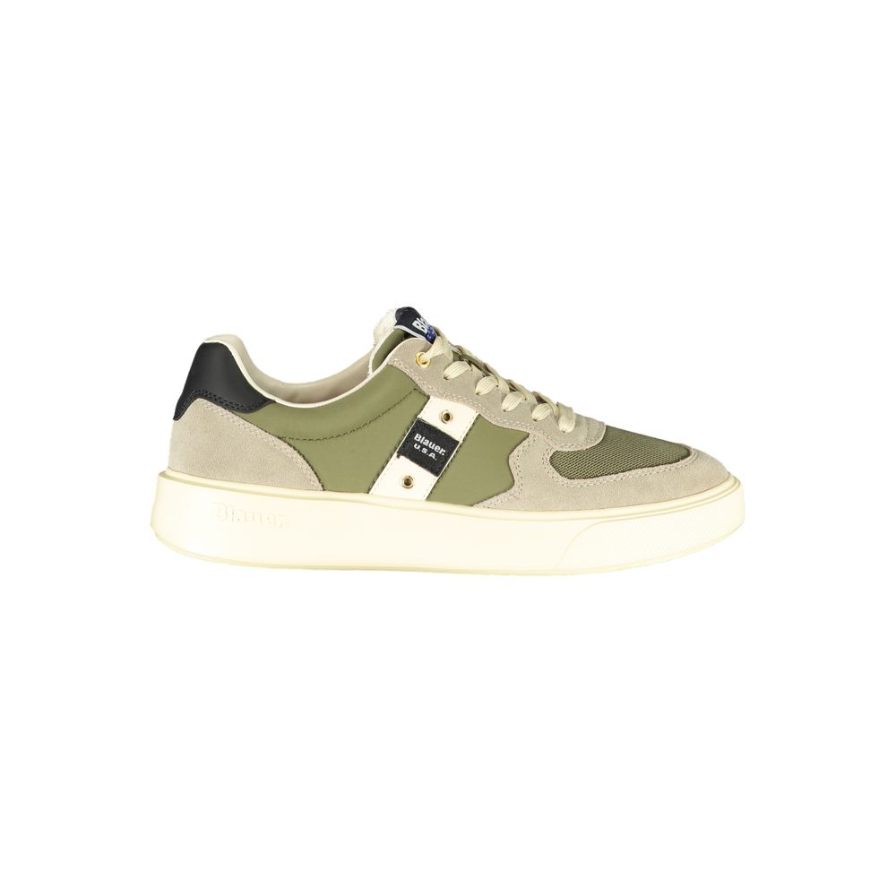 Blauer Green Leather Men Sneakers