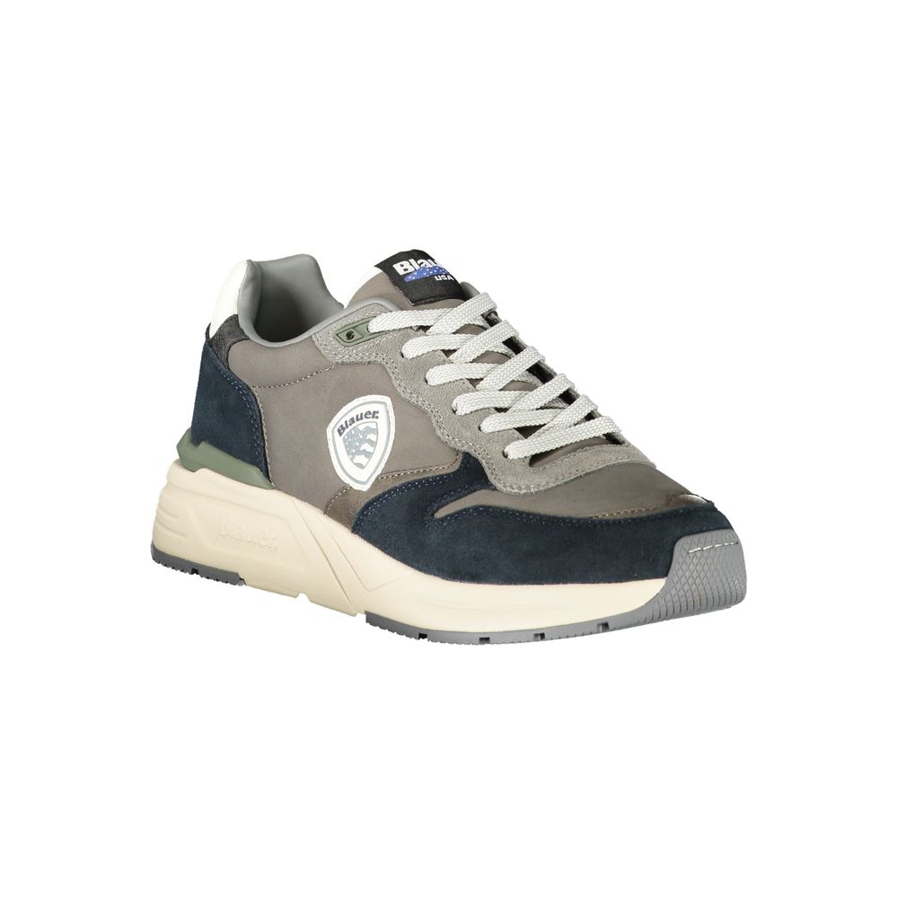 Blauer Grigio Polyurethane Men Sneakers