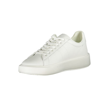 Blauer White Leather Men Sneakers