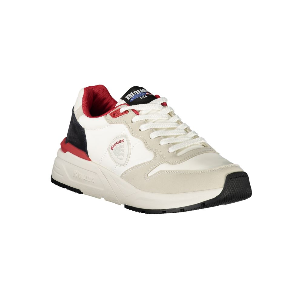 Blauer White Polyester Men Sneakers