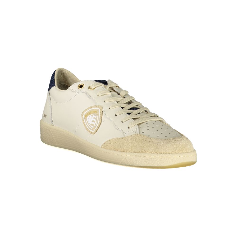 Blauer White Polyester Sneakers