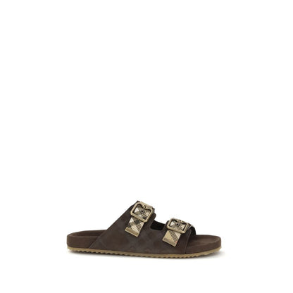 Burberry Brown Rubber Flat Sandals