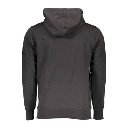 Calvin Klein Black Cotton Men Sweater with Hood