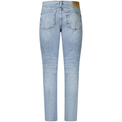 Calvin Klein Light Blue Cotton Jeans & Pant