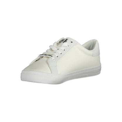 Calvin Klein White Cotton Sneakers