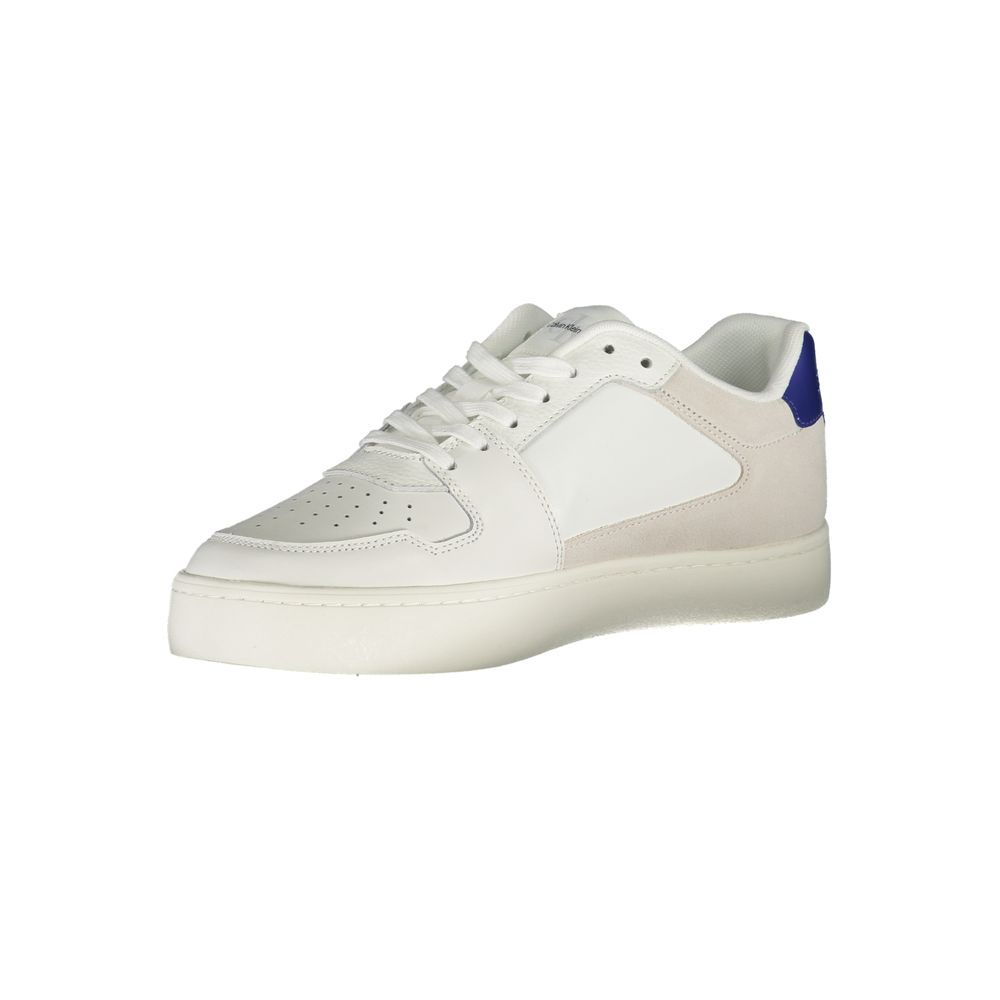 Calvin Klein White Leather Mens Sneakers