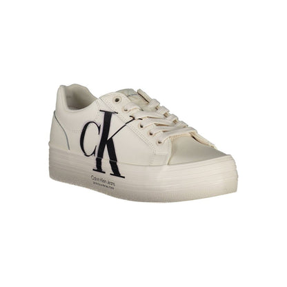 Calvin Klein White Polyester Sneakers
