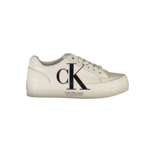 Calvin Klein White Polyester Sneakers