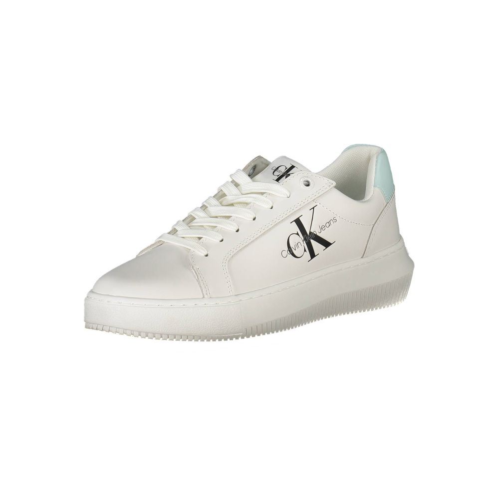 Calvin Klein White Recycled Polyester Women Sneakers