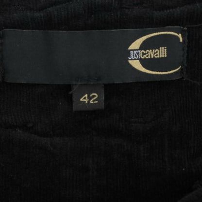 Cavalli Black Corduroy Pencil Skirt