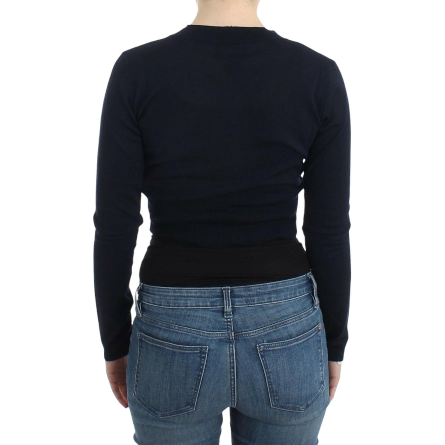 Cavalli Black cropped wool cardigan