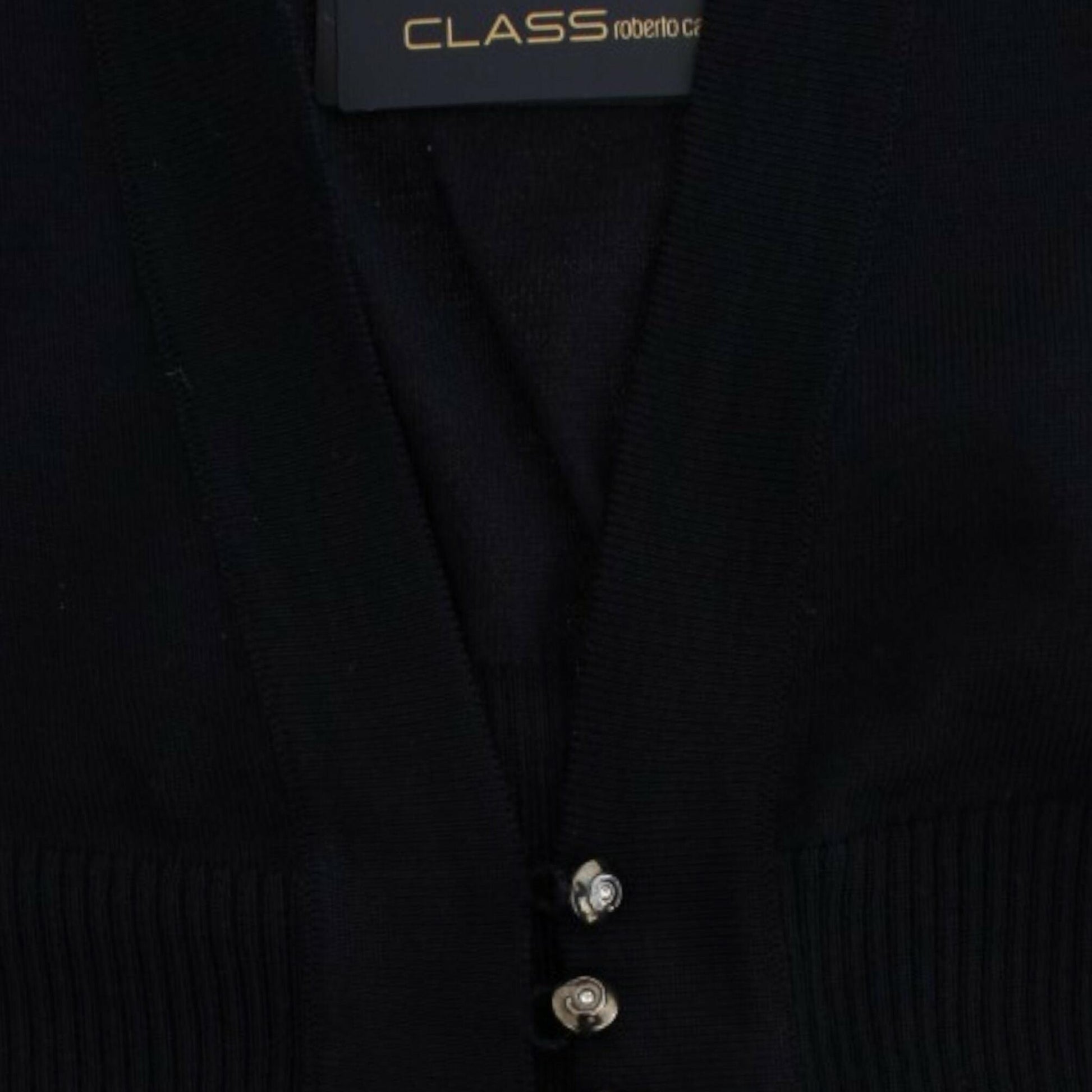 Cavalli Black cropped wool cardigan