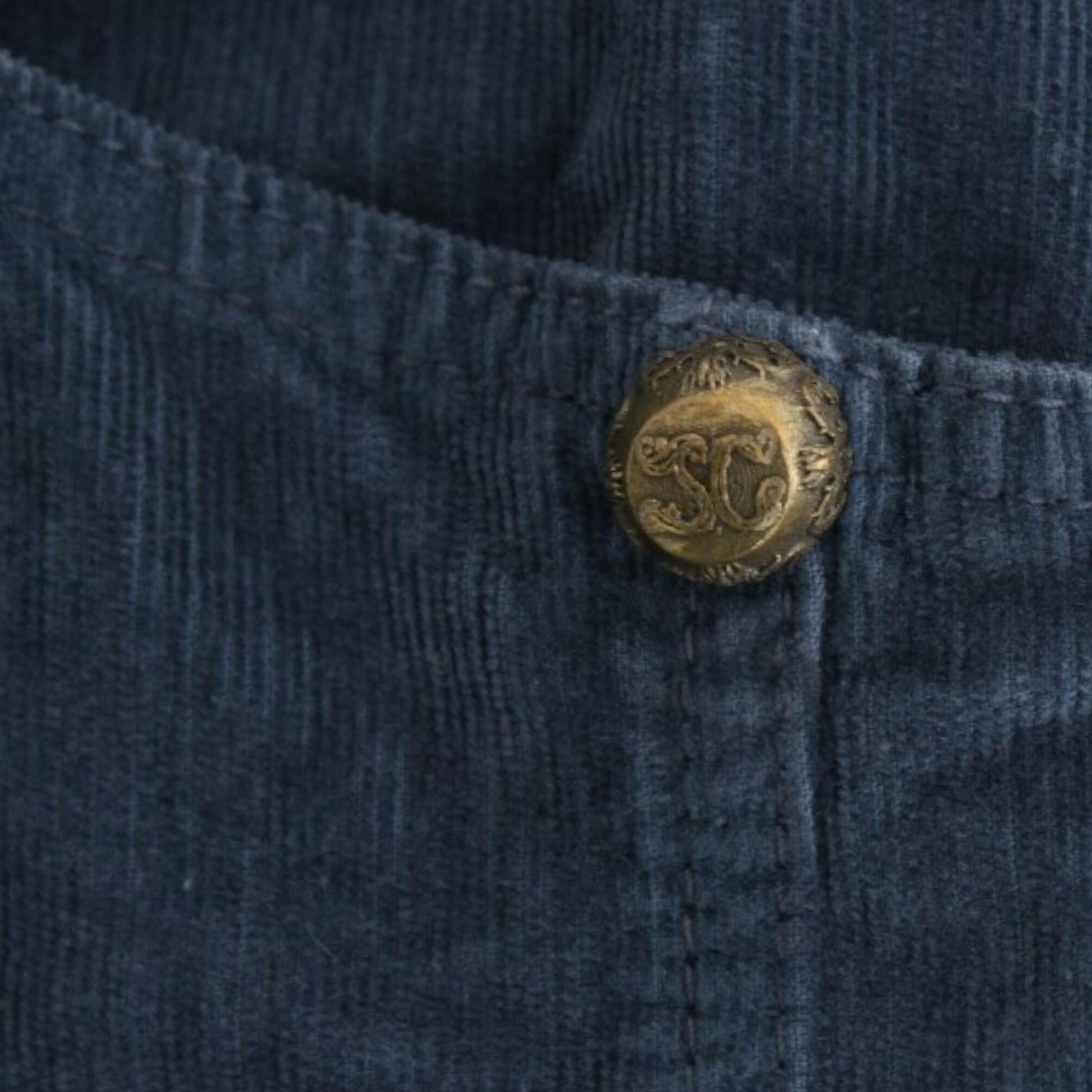 Cavalli Blue corduroy pencil skirt