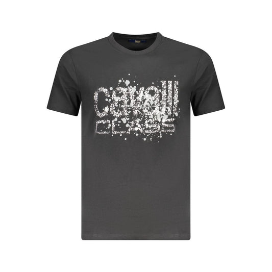 Cavalli Class Black Cotton T-Shirt