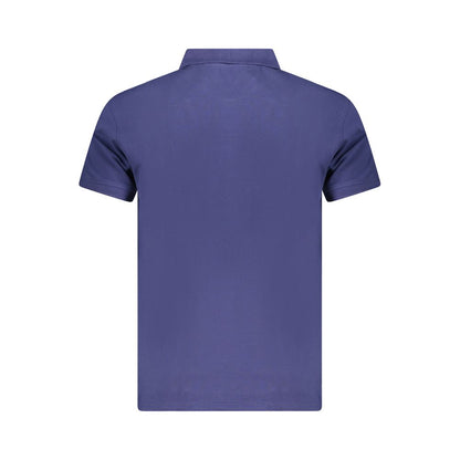 Cavalli Class Blue Cotton Men Polo Shirt
