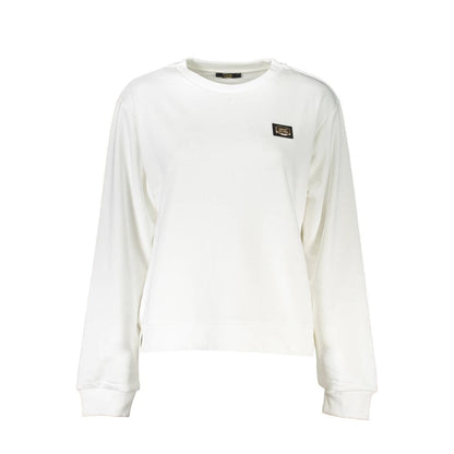 Cavalli Class White Cotton Sweater
