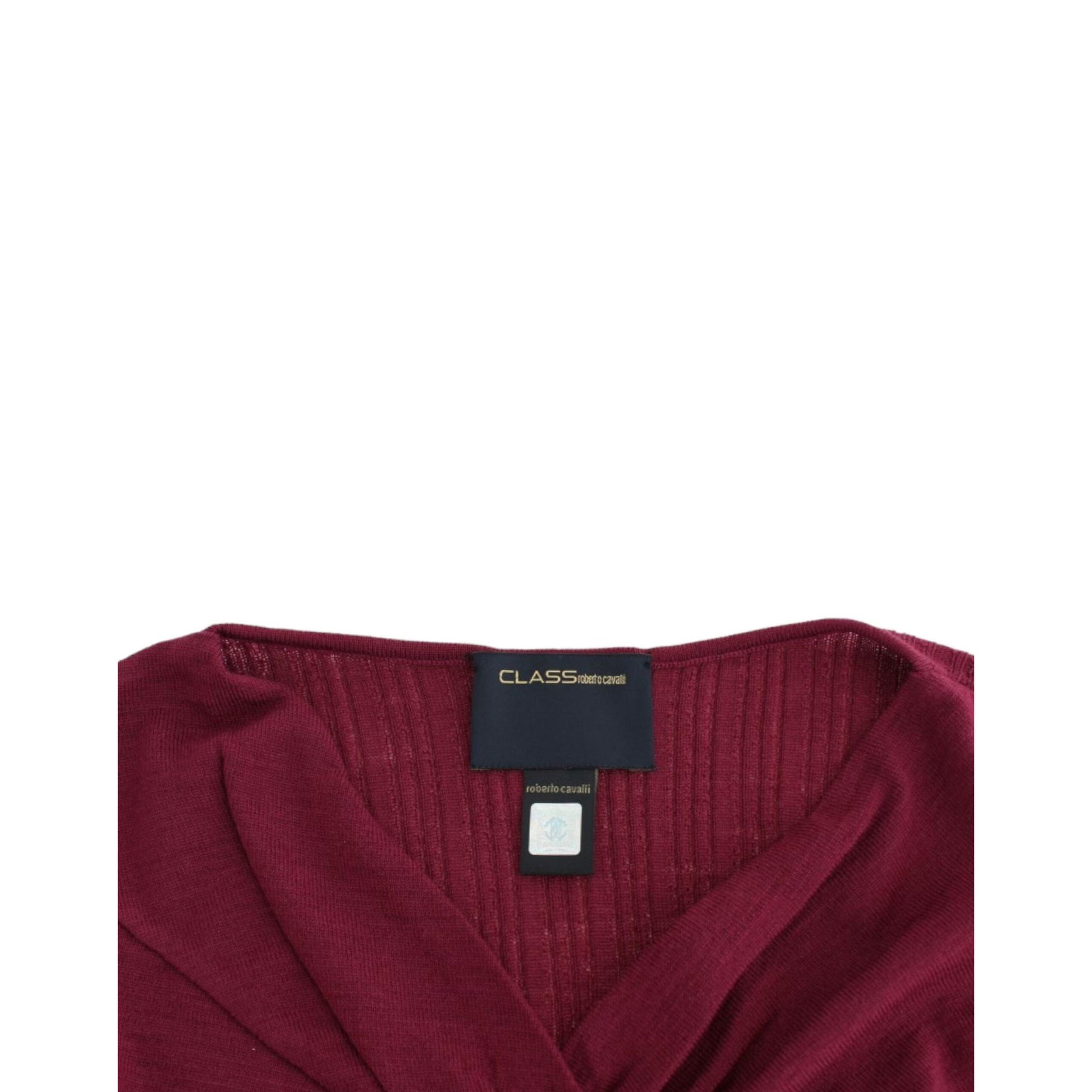 Cavalli Purple knitted wool sweater