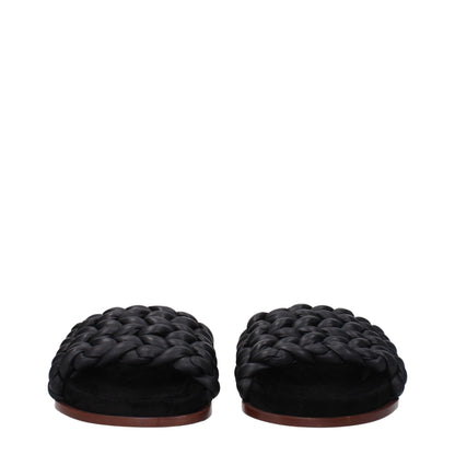 Chloé Black Leather Slippers