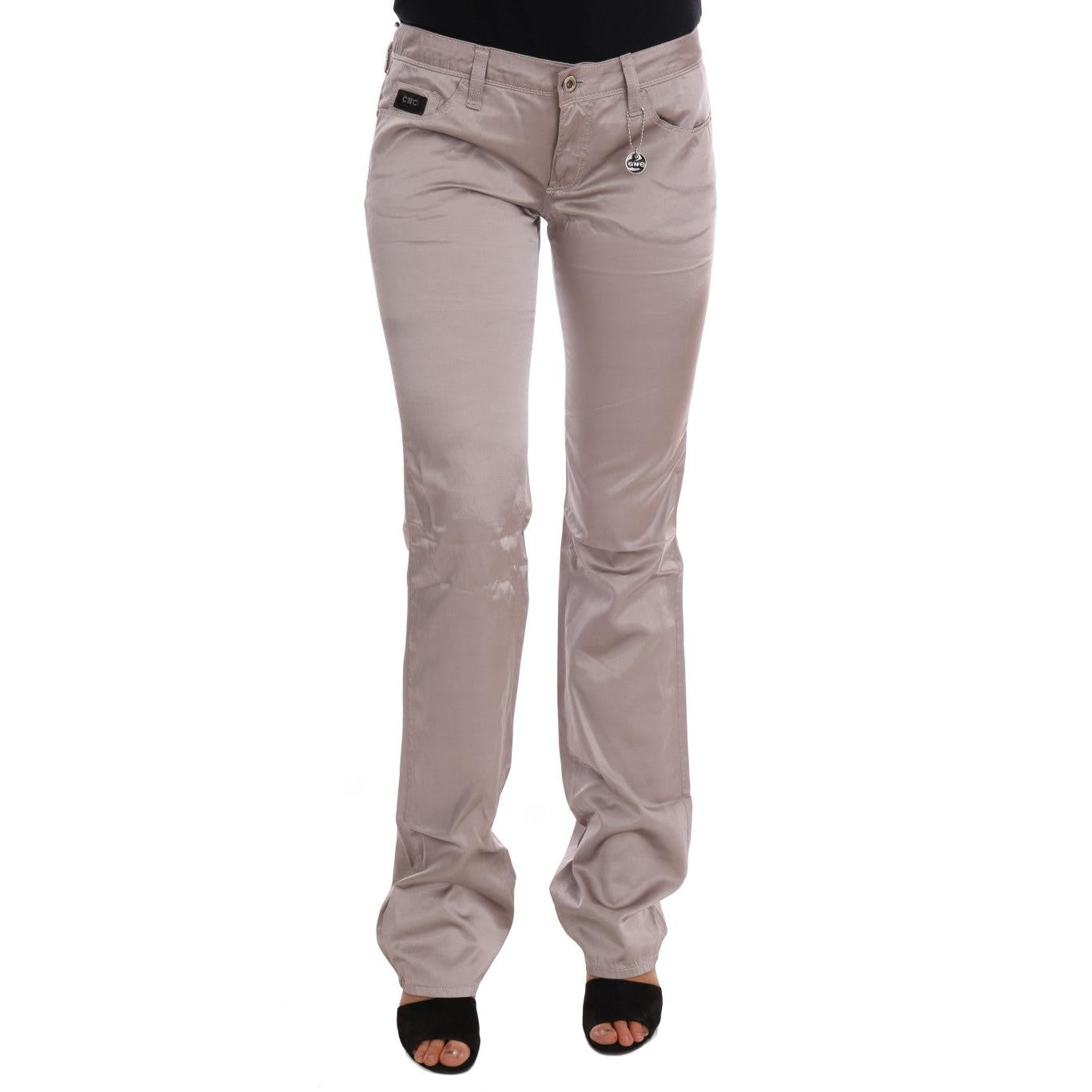 Costume National Beige Cotton Slim Fit Jeans