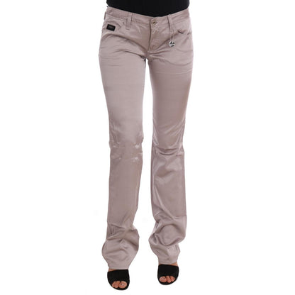 Costume National Beige Cotton Slim Fit Jeans