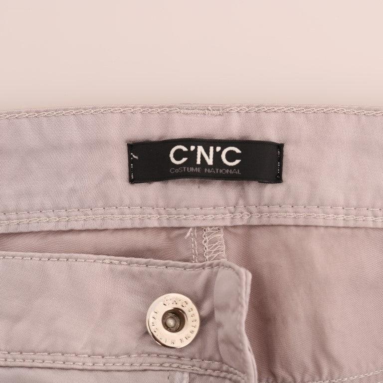 Costume National Beige Cotton Slim Fit Jeans