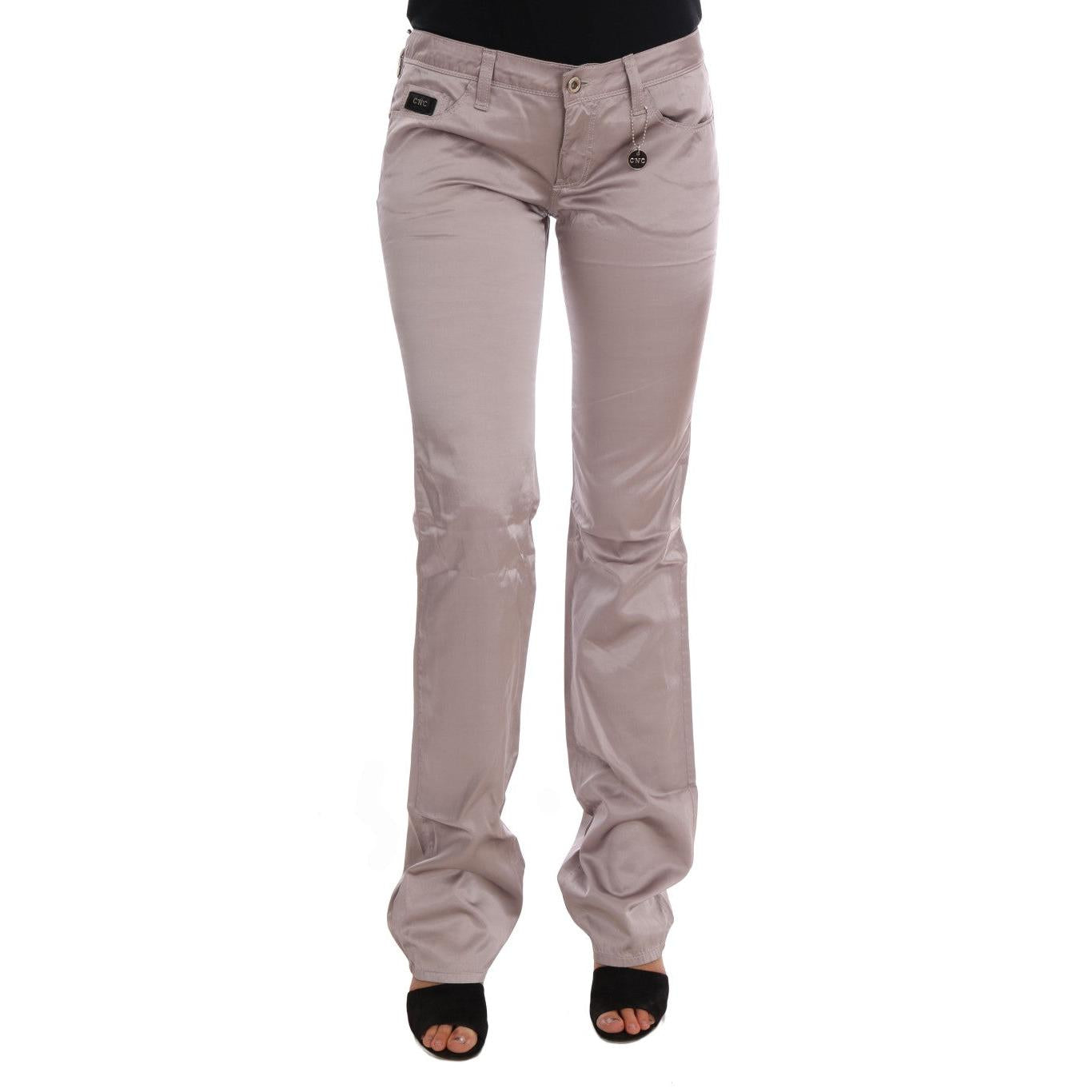 Costume National Beige Cotton Slim Fit Jeans