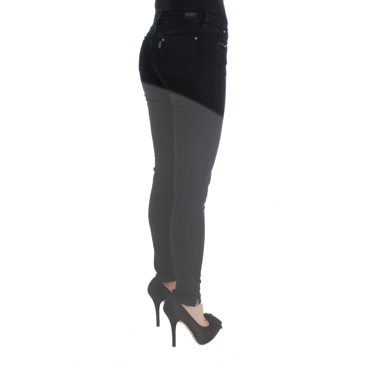 Costume National Black Cotton Slim Fit Denim Jeans