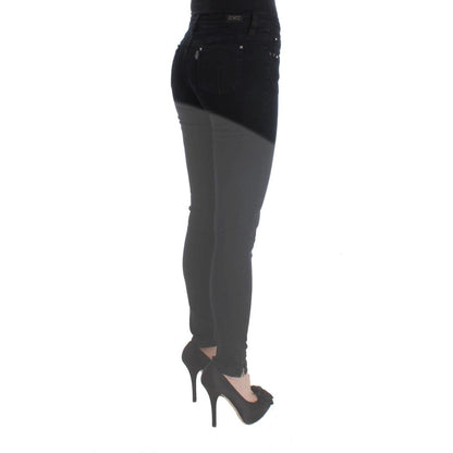 Costume National Black Cotton Slim Fit Denim Jeans