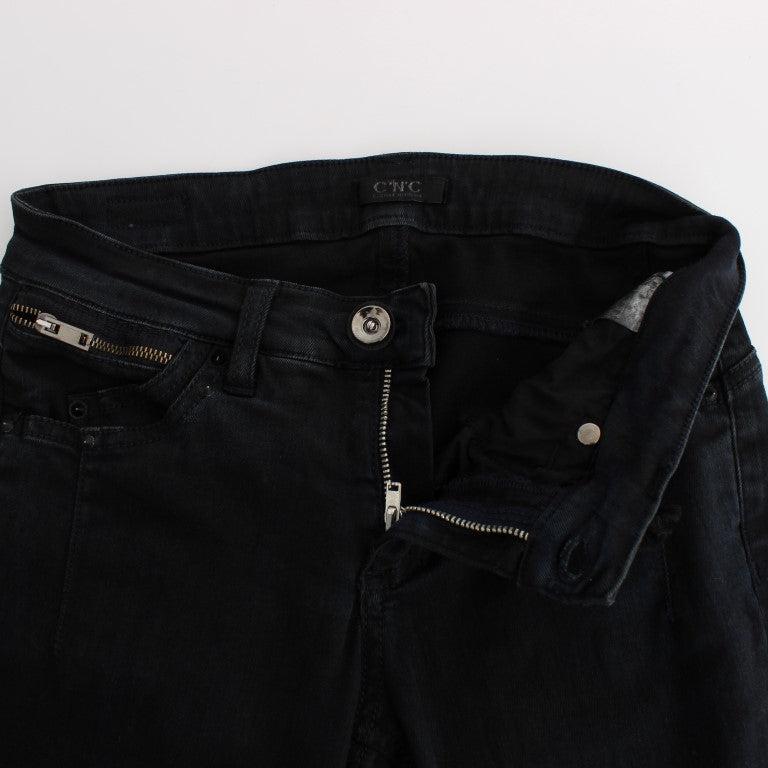 Costume National Black Cotton Slim Fit Denim Jeans