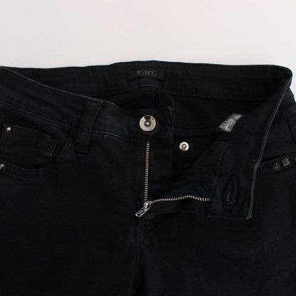 Costume National Black Cotton Slim Fit Denim Jeans