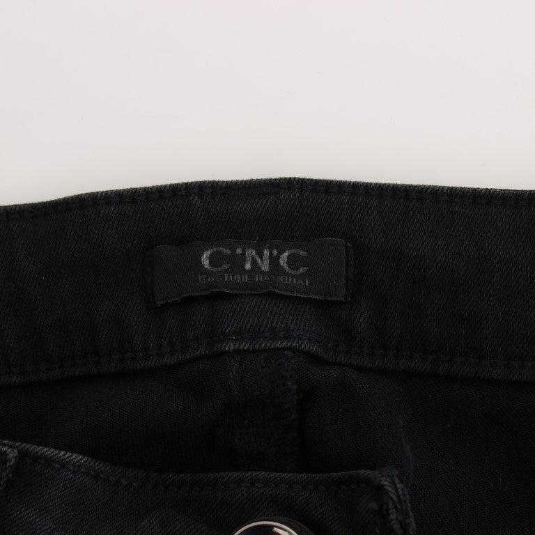 Costume National Black Cotton Slim Fit Denim Jeans