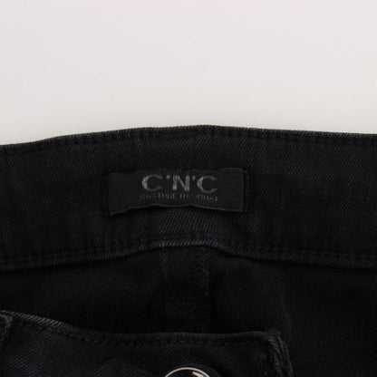 Costume National Black Cotton Slim Fit Denim Jeans