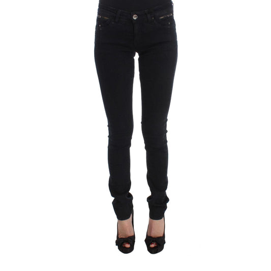 Costume National Black Cotton Slim Fit Denim Jeans