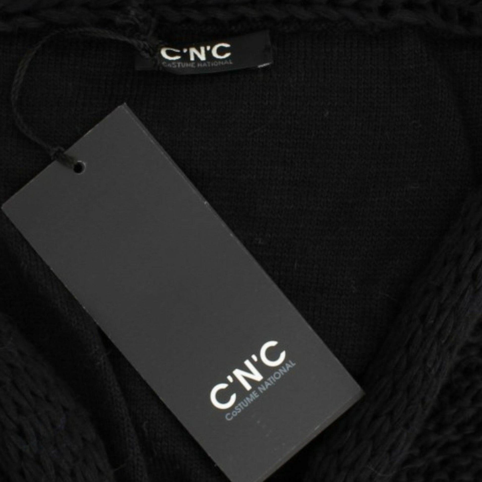 Costume National Black sleeveless knitted cardigan