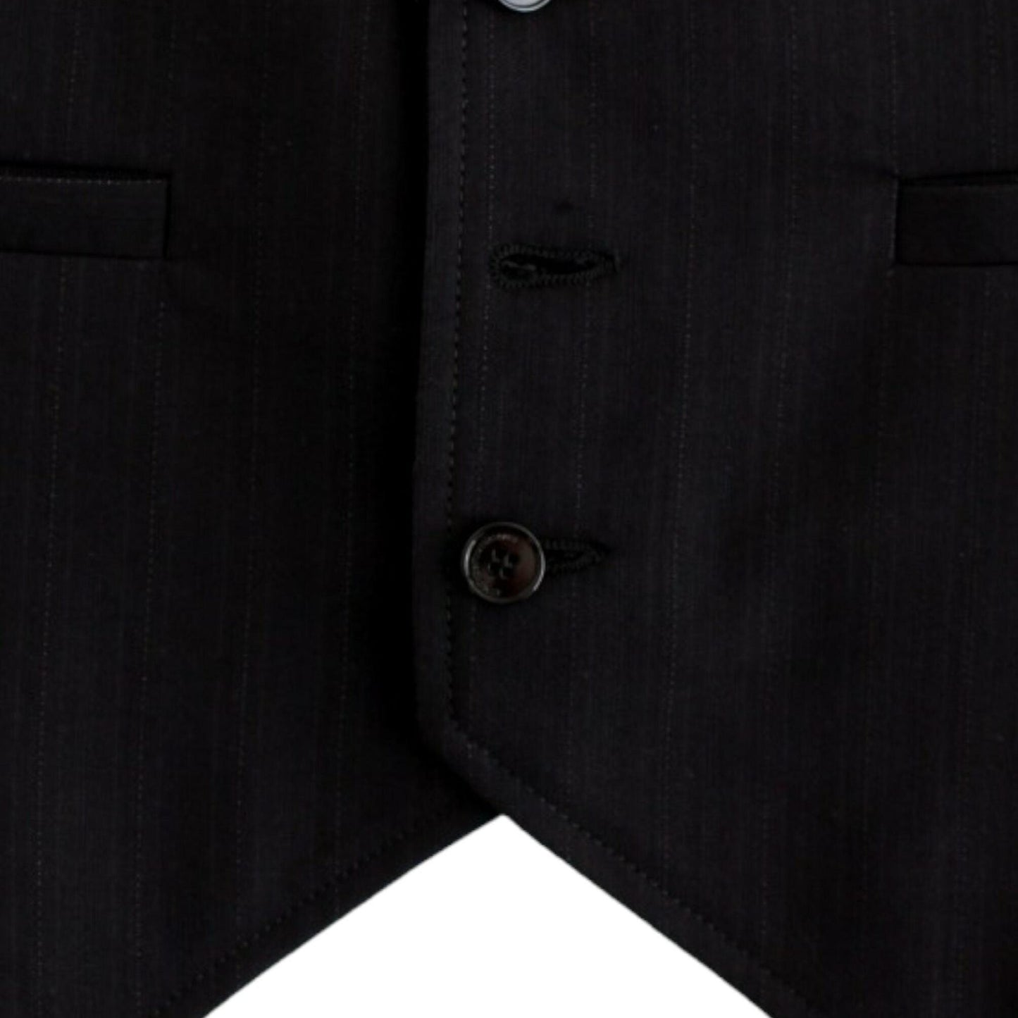 Costume National Black striped cotton casual vest