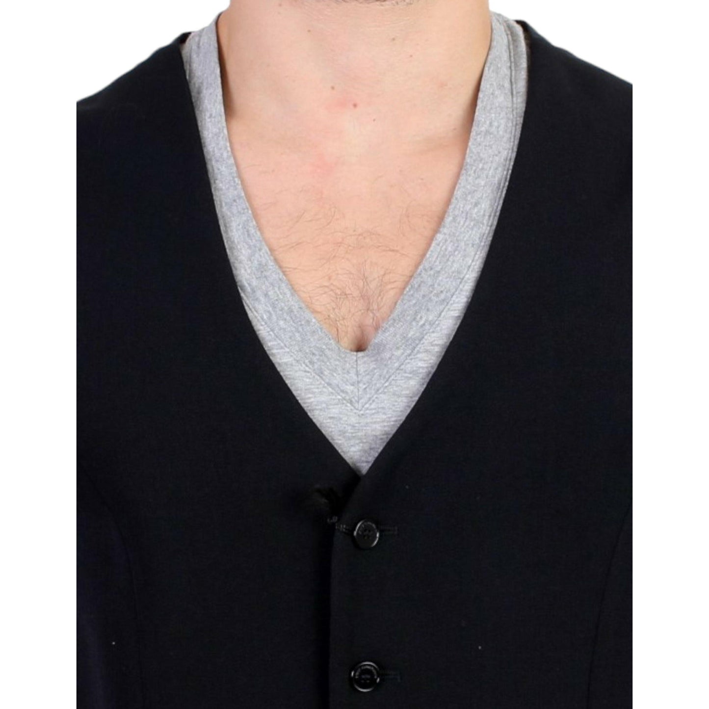 Costume National Black wool blend casual vest